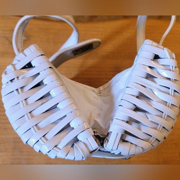 Vintage 1960's White Painted Wicker Bucket/Pail Purse Handbag Boho Retro Hippie - Picture 12 of 16